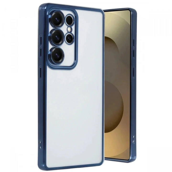 Mey İthalat®  Samsung Galaxy S25 Ultra Kılıf  Lensli Silikon - Lacivert