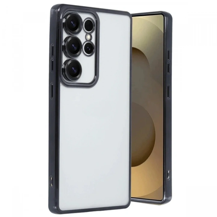 Mey İthalat®  Samsung Galaxy S25 Ultra Kılıf  Lensli Silikon - Siyah