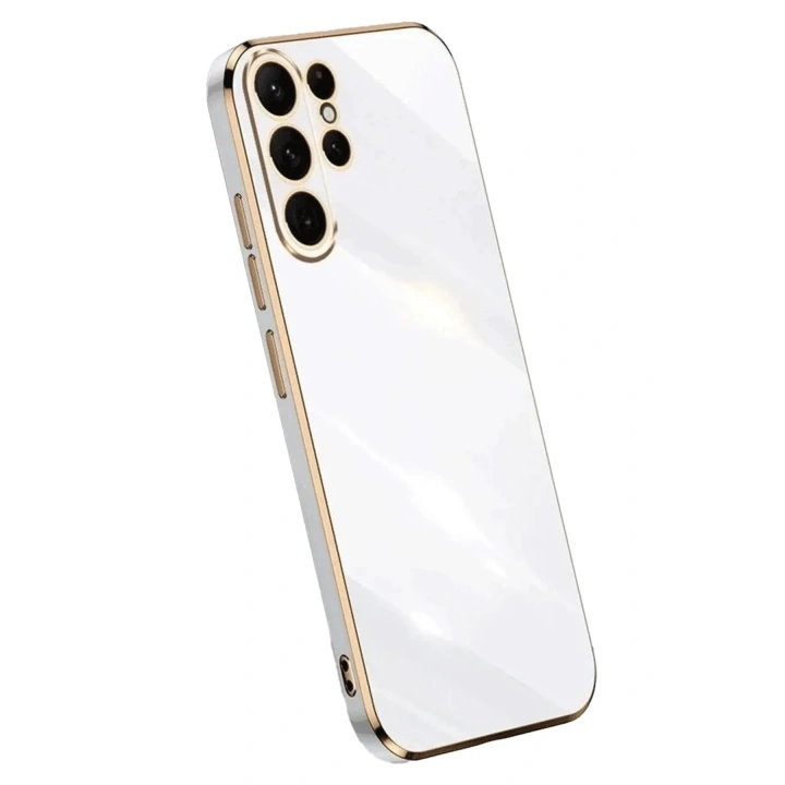 Mey İthalat®  Samsung Galaxy S25 Ultra Kılıf Volet Silikon - Beyaz
