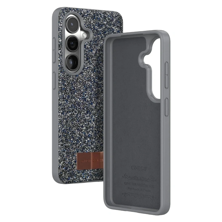 Mey İthalat®  Samsung Galaxy S26 Bright Simli Kapak - Gümüş