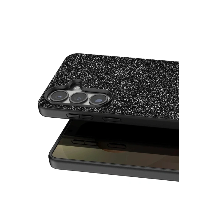 Mey İthalat®  Samsung Galaxy S26 Bright Simli Kapak - Siyah