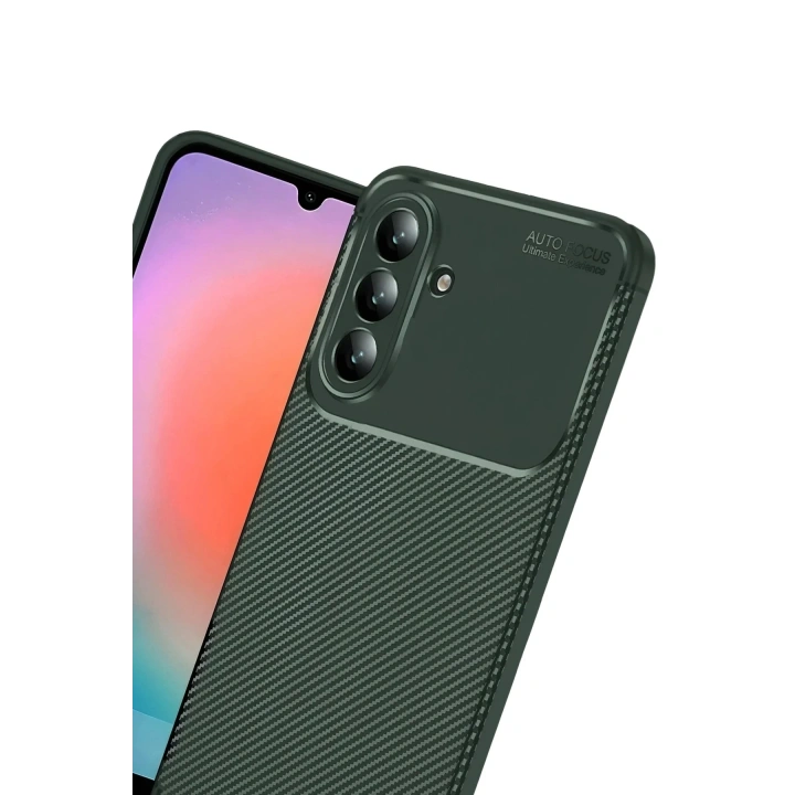 Mey İthalat®  Samsung Galaxy S26 Plus Auto Focus Karbon Kapak - Koyu Yeşil