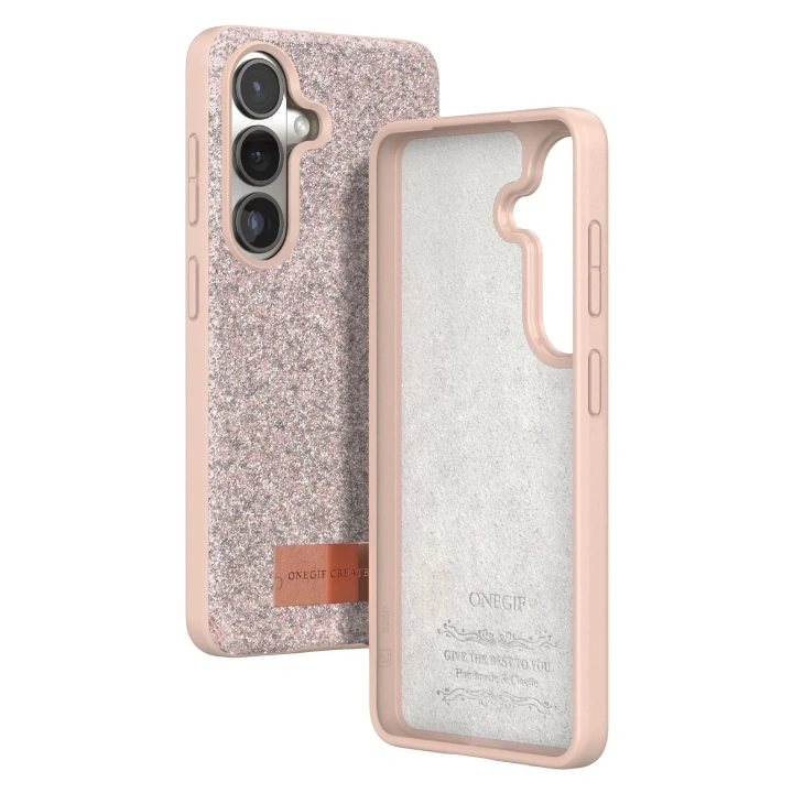 Mey İthalat®  Samsung Galaxy S26 Plus Bright Simli Kapak - Pembe