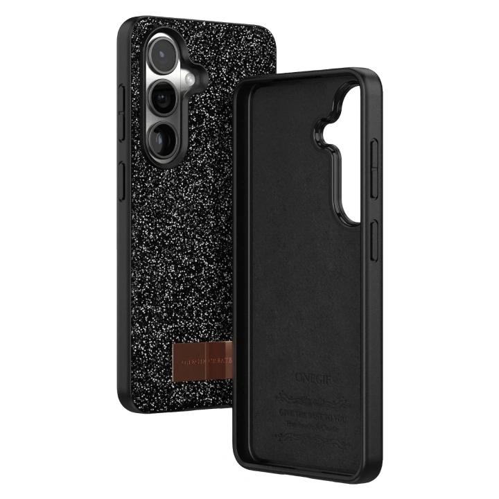 Mey İthalat®  Samsung Galaxy S26 Plus Bright Simli Kapak - Siyah