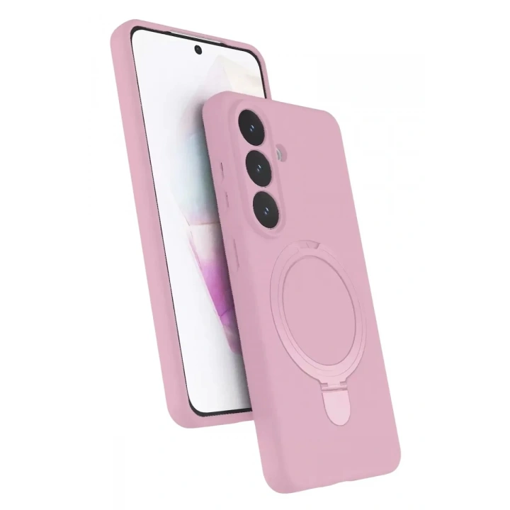 Mey İthalat®  Samsung Galaxy S26 Plus Regal Magsafe Standlı Kapak - Açık Pembe