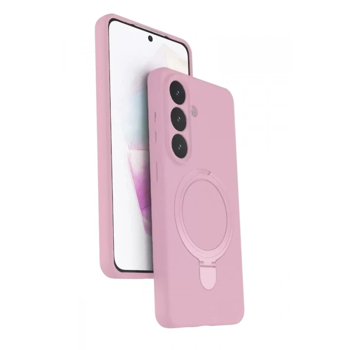 Mey İthalat®  Samsung Galaxy S26 Plus Regal Magsafe Standlı Kapak - Açık Pembe