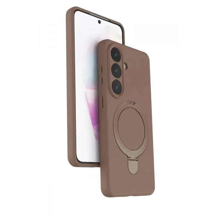 Mey İthalat®  Samsung Galaxy S26 Plus Regal Magsafe Standlı Kapak - Çöl Titanyum