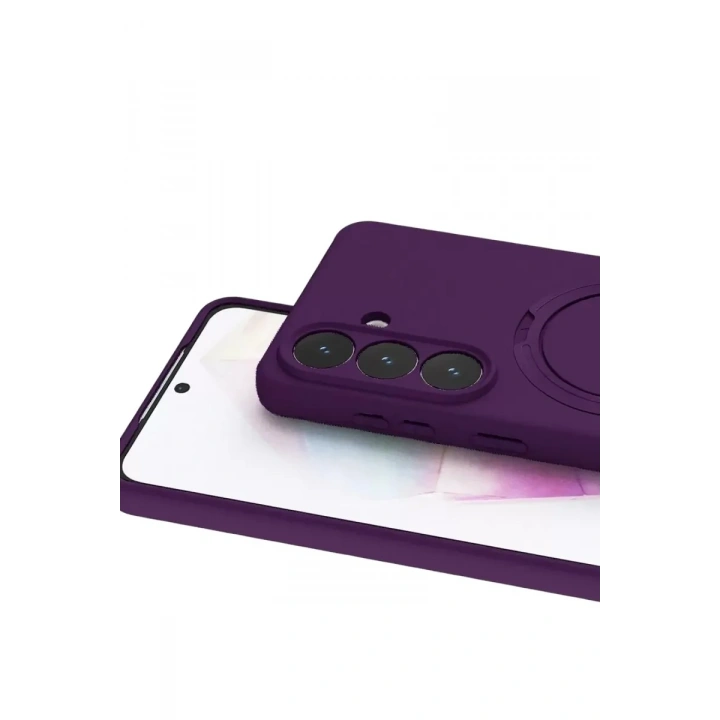 Mey İthalat®  Samsung Galaxy S26 Plus Regal Magsafe Standlı Kapak - Derin Mor