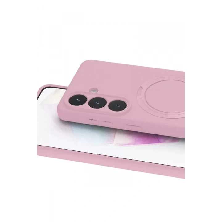 Mey İthalat®  Samsung Galaxy S26 Regal Magsafe Standlı Kapak - Açık Pembe