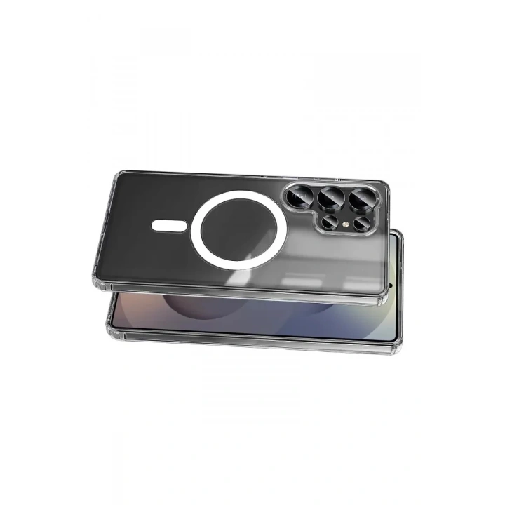 Mey İthalat®  Samsung Galaxy S26 Ultra Magneticsafe Şeffaf Silikon - Şeffaf