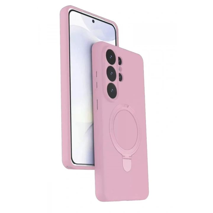 Mey İthalat®  Samsung Galaxy S26 Ultra Regal Magsafe Standlı Kapak - Açık Pembe