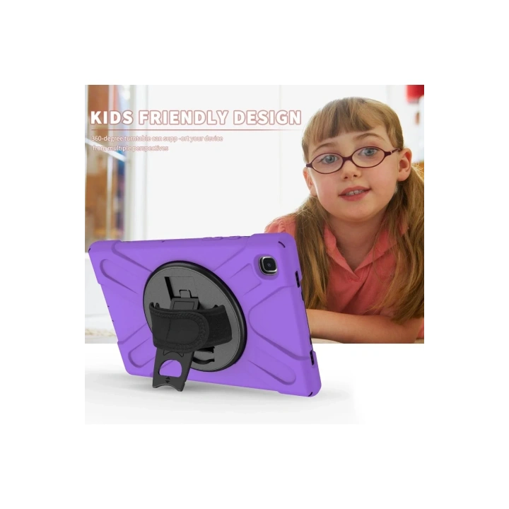 Mey İthalat®  Samsung Galaxy T220 Tab A7 Lite 8.7 Kılıf Amazing Tablet Kapak - Mor