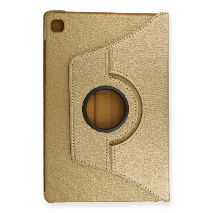 Mey İthalat®  Samsung Galaxy T500 Tab A7 10.4 Kılıf 360 Tablet Deri Kılıf - Gold