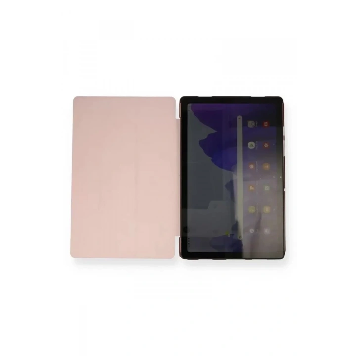 Mey İthalat®  Samsung Galaxy T970 Tab S7 Plus 12.4 Kılıf Tablet Smart Kılıf - Rose Gold