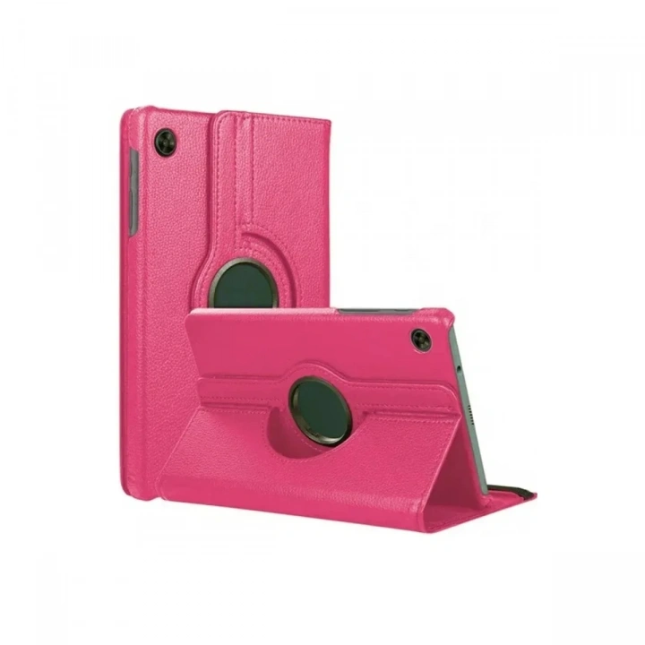 Mey İthalat®  Samsung Galaxy Tab A11 360 Tablet Deri Kılıf - Pembe