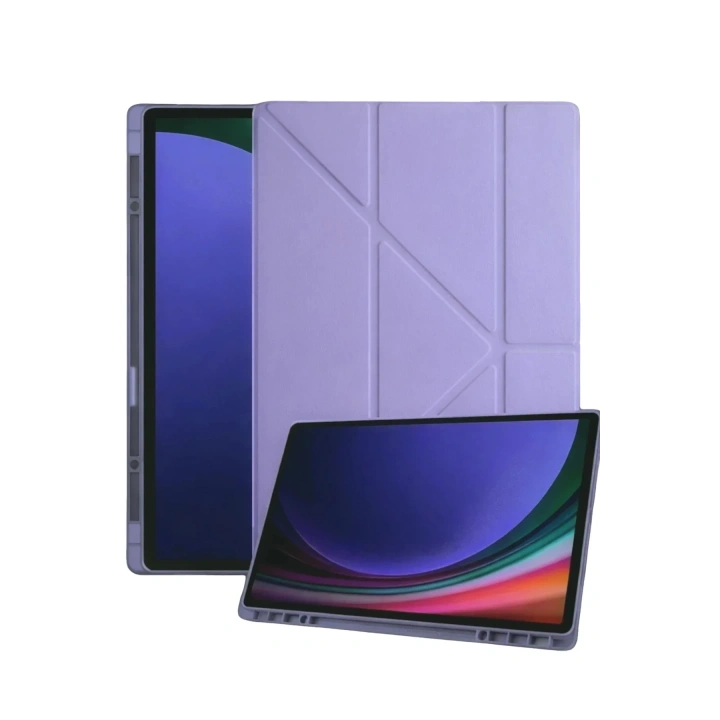 Mey İthalat®  Samsung Galaxy Tab A11 Plus Kalemlikli Mars Tablet Kılıfı - Lila