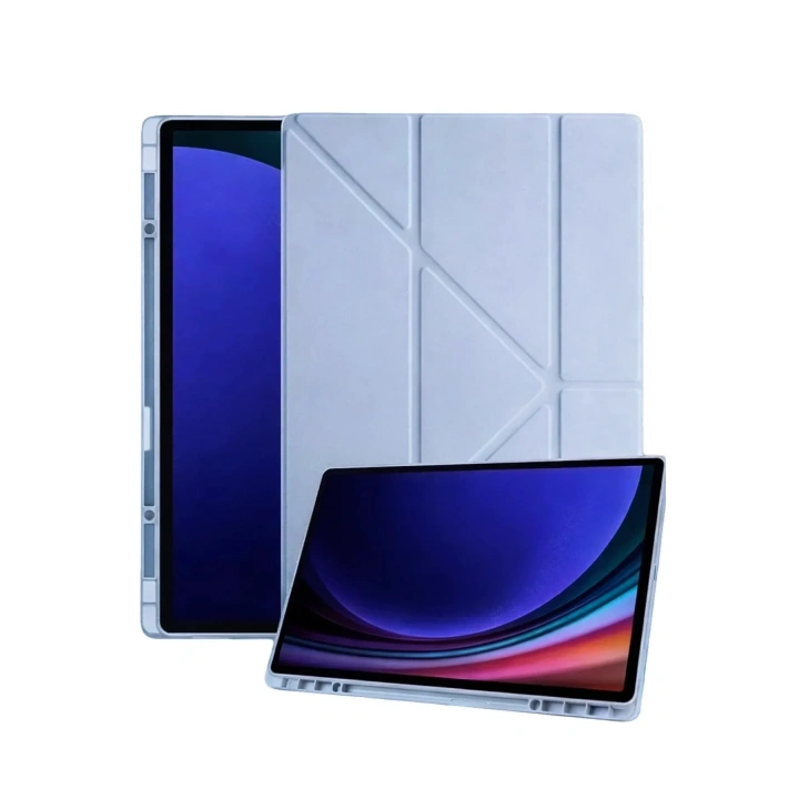 Mey İthalat®  Samsung Galaxy Tab A11 Plus Kalemlikli Mars Tablet Kılıfı - Mavi