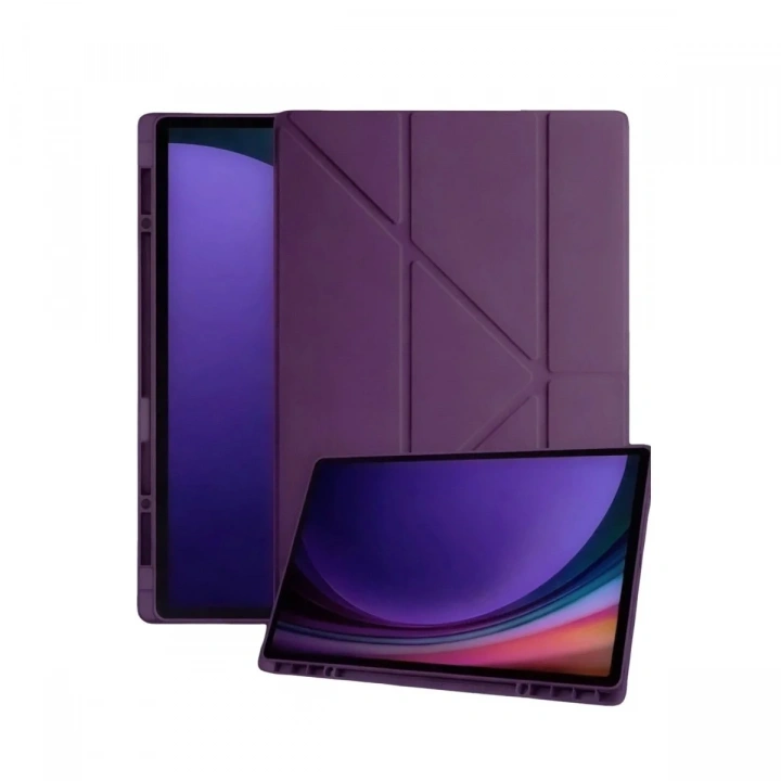Mey İthalat®  Samsung Galaxy Tab A11 Plus Kalemlikli Mars Tablet Kılıfı - Mürdüm