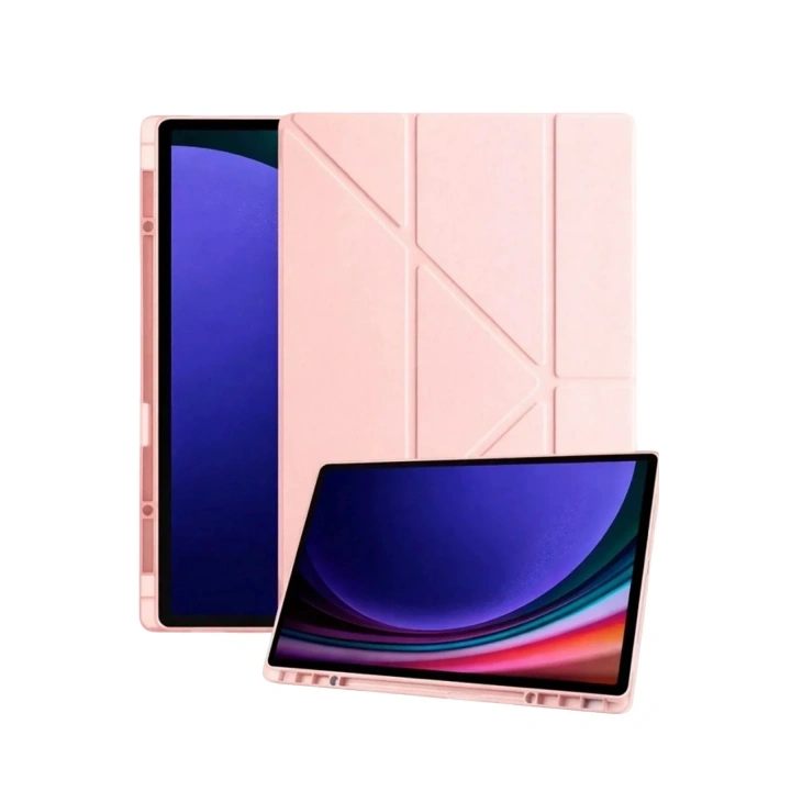 Mey İthalat®  Samsung Galaxy Tab A11 Plus Kalemlikli Mars Tablet Kılıfı - Rose Gold