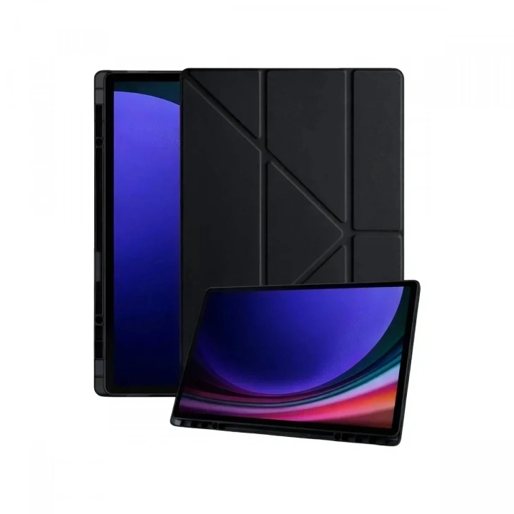Mey İthalat®  Samsung Galaxy Tab A11 Plus Kalemlikli Mars Tablet Kılıfı - Siyah