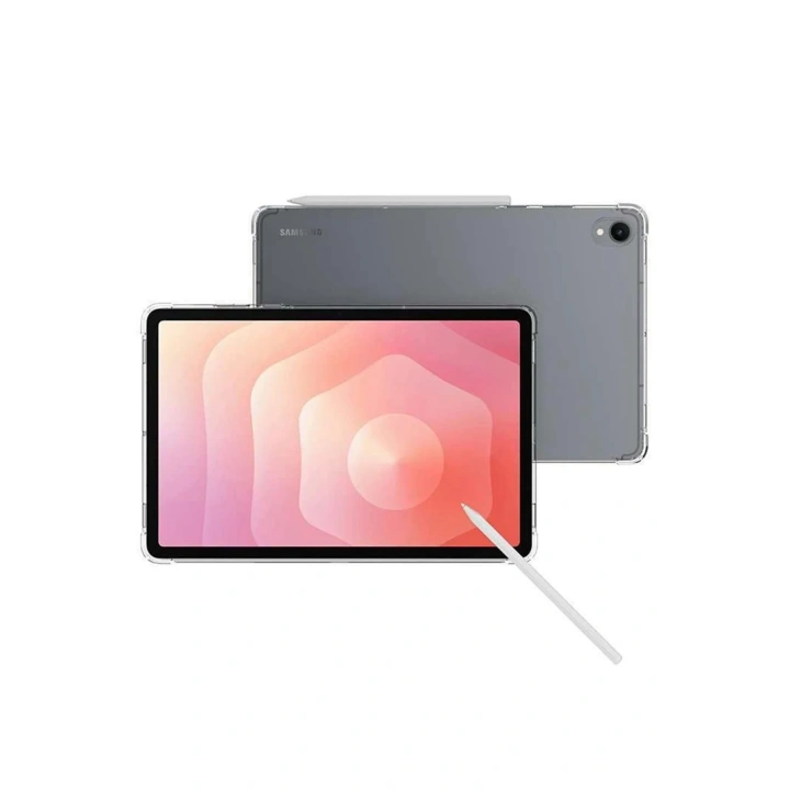 Mey İthalat®  Samsung Galaxy Tab S11 Kılıf Anti Shock Tablet Silikon - Şeffaf