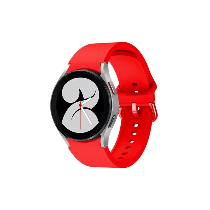 Mey İthalat®  Samsung Galaxy Watch 4 Klasik Kordon - Kırmızı