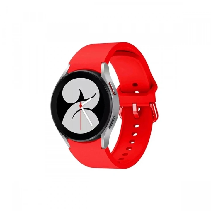 Mey İthalat®  Samsung Galaxy Watch 4 Klasik Kordon - Kırmızı