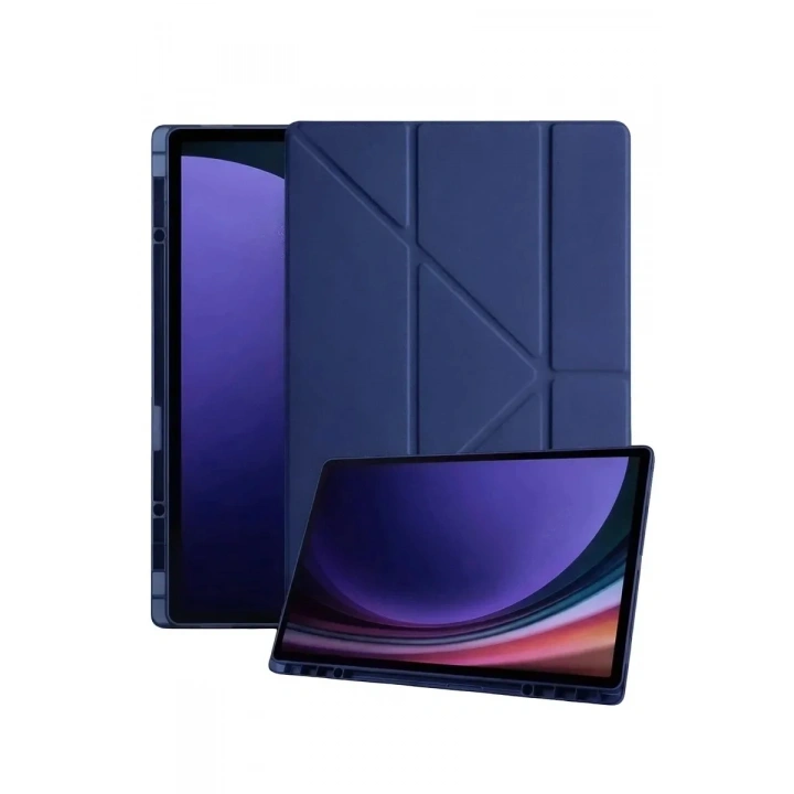 Mey İthalat®  Samsung Galaxy X730 Tab S11 Kalemlikli Mars Tablet Kılıfı - Lacivert
