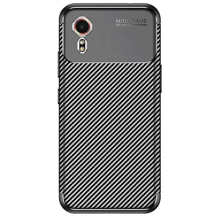 Mey İthalat®  Samsung Galaxy XCover 7 Kılıf Auto Focus Karbon Kapak - Siyah