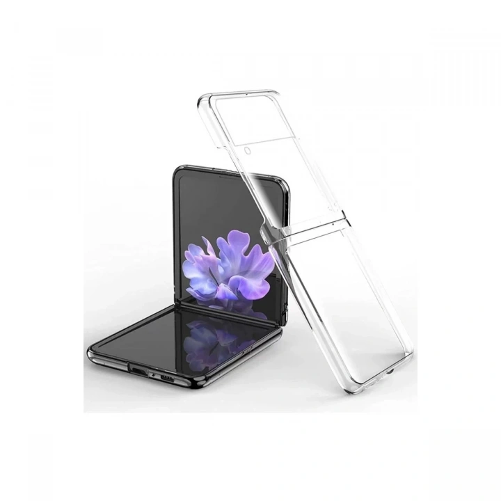 Mey İthalat®  Samsung Galaxy Z Flip 3 Kılıf Fold TPU Silikon - Şeffaf