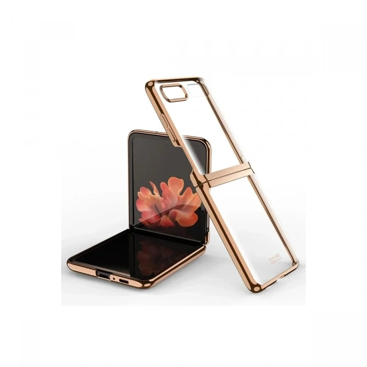 Mey İthalat®  Samsung Galaxy Z Flip 4 Kılıf Fold Element Kapak - Gold