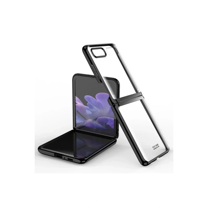 Mey İthalat®  Samsung Galaxy Z Flip 4 Kılıf Fold Element Kapak - Siyah