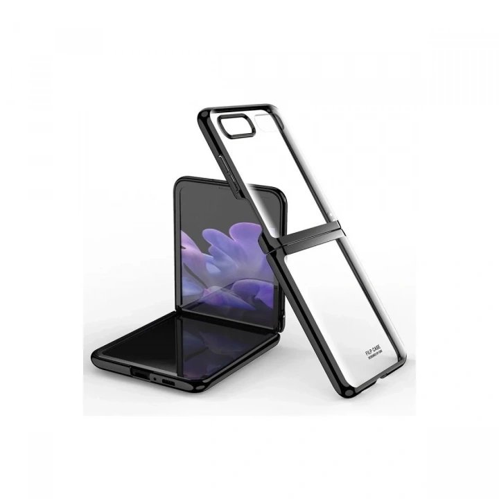 Mey İthalat®  Samsung Galaxy Z Flip 4 Kılıf Fold Element Kapak - Siyah