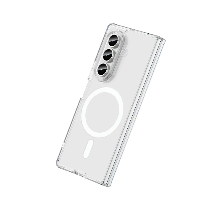 Mey İthalat®  Samsung Galaxy Z Fold 7 Kılıf Magneticsafe Şeffaf Silikon - Şeffaf