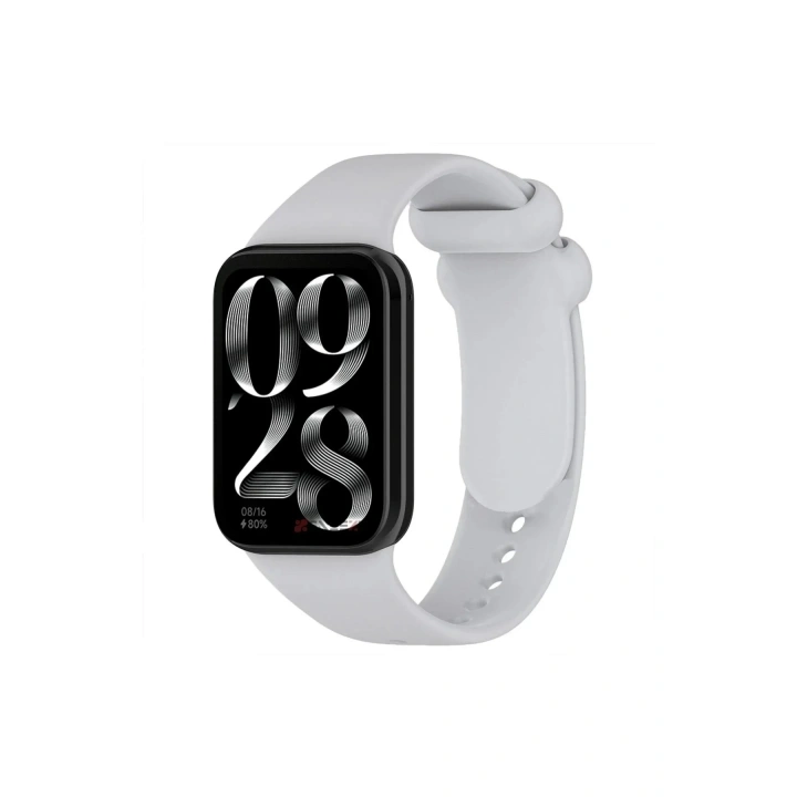 Mey İthalat®   Smart Band 8 Pro Klasik Kordon - Açık Gri