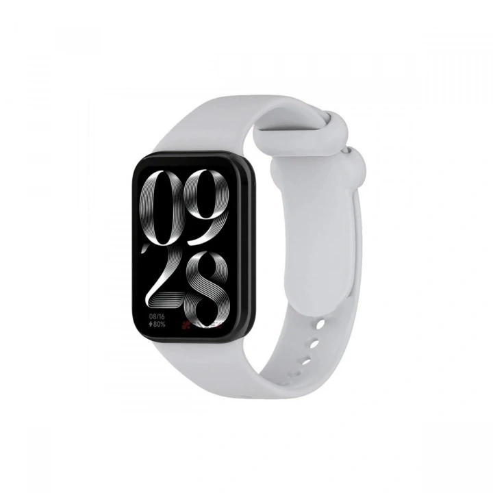 Mey İthalat®   Smart Band 8 Pro Klasik Kordon - Açık Gri