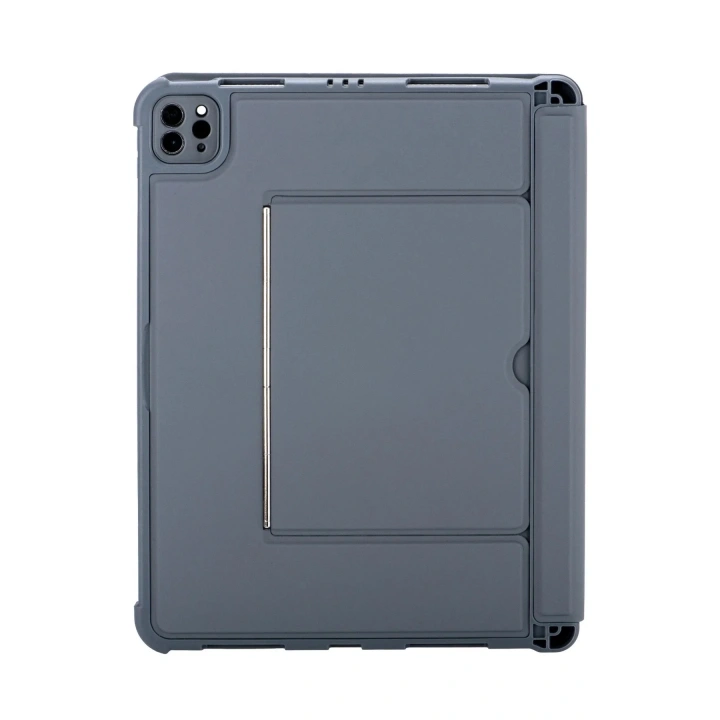 Mey İthalat®  T5504D iPad Pro 11 (2024) Kılıf Palermo Ledli Klavyeli Standlı Tablet Kılıfı - Siyah