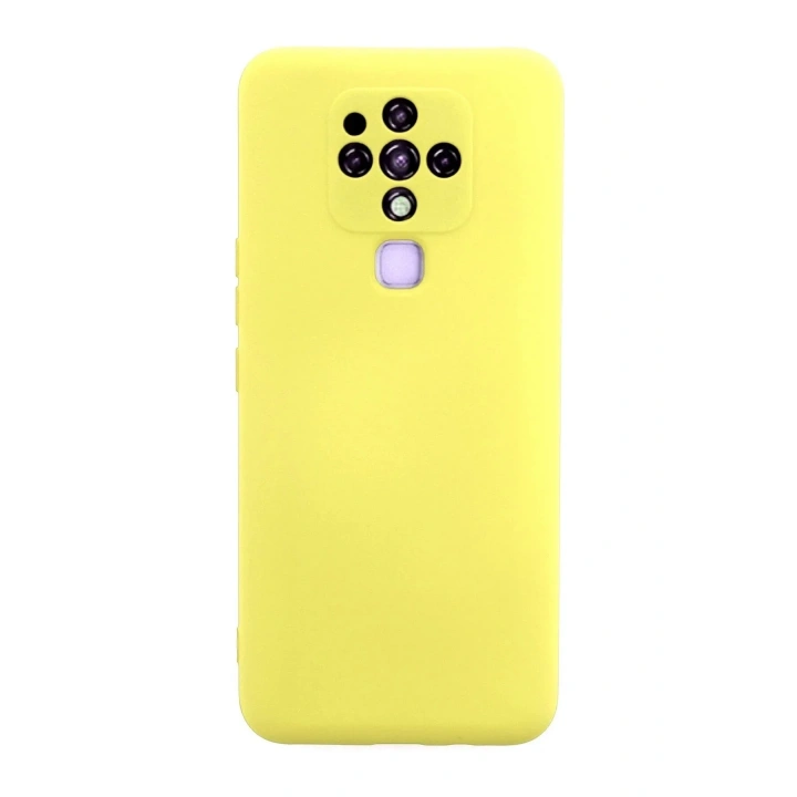 Mey İthalat®  Tecno Camon 16 Kılıf Nano içi Kadife Silikon - Sarı