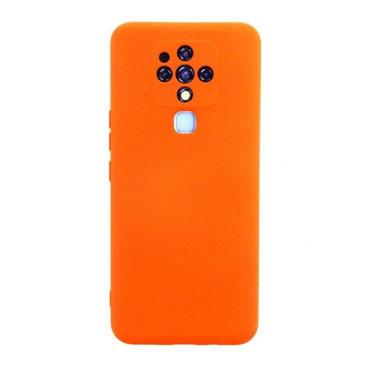 Mey İthalat®  Tecno Camon 16 Kılıf Nano içi Kadife Silikon - Turuncu