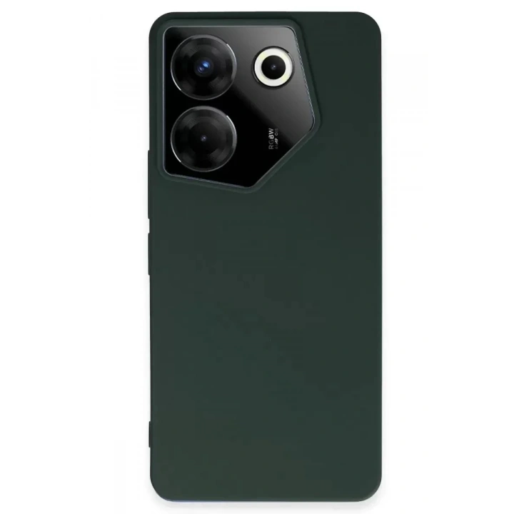 Mey İthalat®  Tecno Camon 20 Pro 5G Kılıf First Silikon - Koyu Yeşil