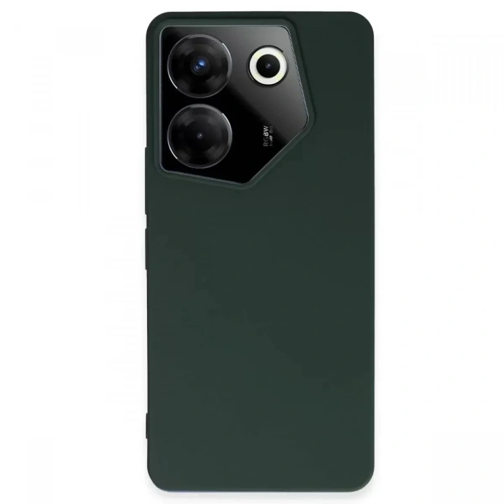 Mey İthalat®  Tecno Camon 20 Pro 5G Kılıf First Silikon - Koyu Yeşil