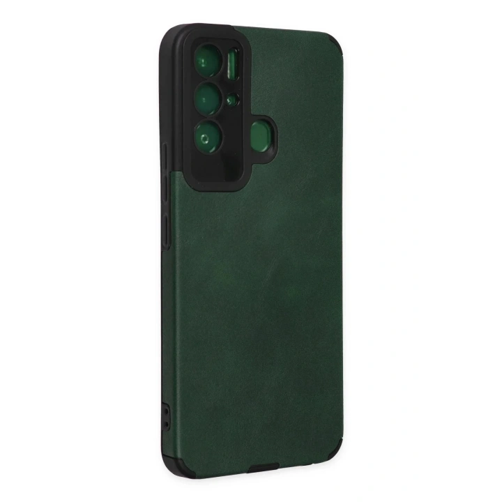Mey İthalat®  Tecno Pova Neo Kılıf Loop Deri Silikon - Yeşil