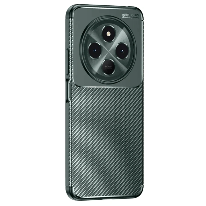 Mey İthalat®  Tecno Spark 30 Kılıf Auto Focus Karbon Kapak - Koyu Yeşil
