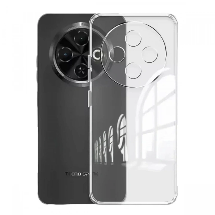 Mey İthalat®  Tecno Spark 30C Kılıf Lüx Şeffaf Silikon