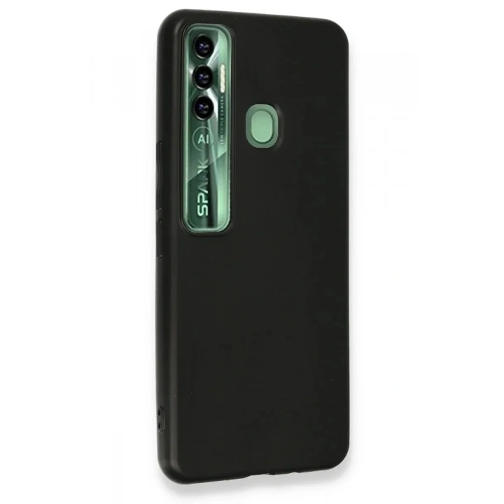 Mey İthalat®  Tecno Spark 7 Pro Kılıf First Silikon - Siyah