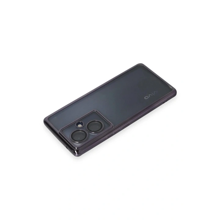 Mey İthalat®  Vivo V29 Lite Kılıf  Lensli Silikon - Mor