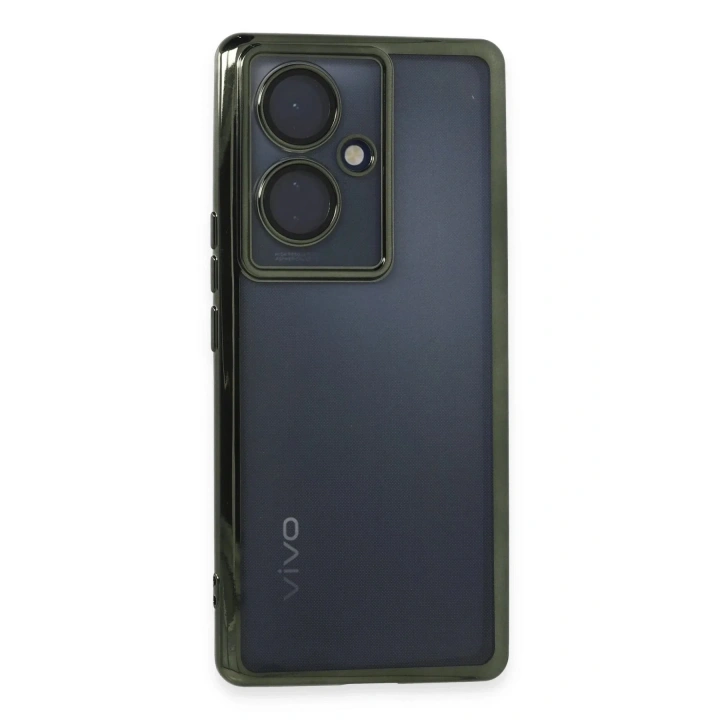 Mey İthalat®  Vivo V29 Lite Kılıf  Lensli Silikon - Yeşil