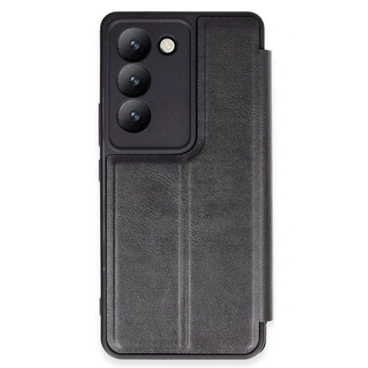 Mey İthalat®  Vivo V30 Lite 4G Kılıf Flip Cover - Siyah