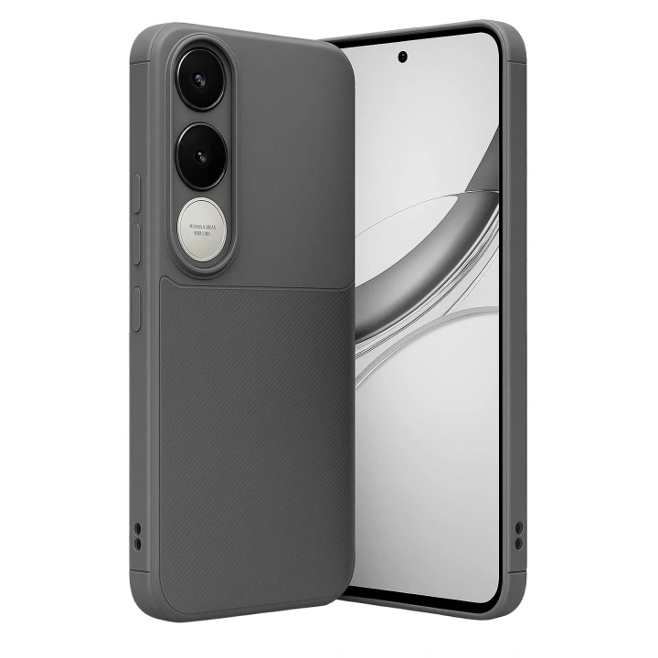 Mey İthalat®  Vivo V50 Lite 4G Auto Focus Karbon Kapak - Gri