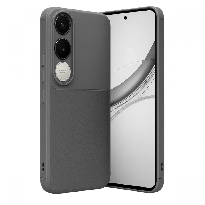 Mey İthalat®  Vivo V50 Lite 4G Auto Focus Karbon Kapak - Gri